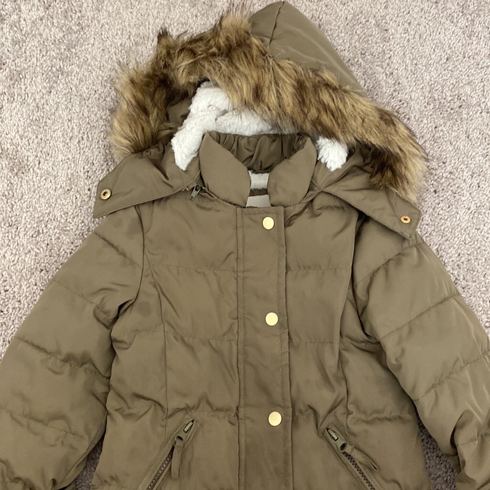 Winter warm Kids girl parka jacket size 6 - Picture 3 of 9